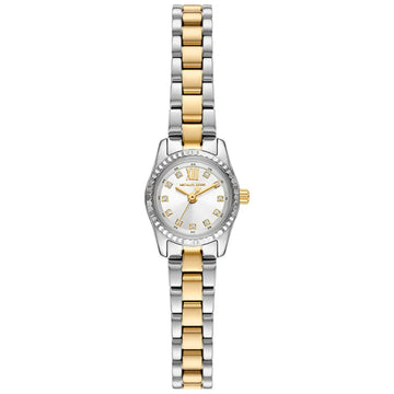 Γυναικείο ρολόι Michael Kors Lexington MK4903 με δίχρωμο ασημί-χρυσό ατσάλινο μπρασελέ και ασημί καντράν 30mm με ζιργκόν.